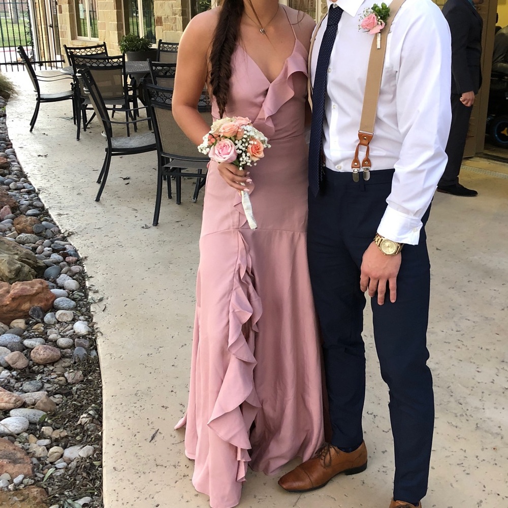 Lulu’s Mauve Ruffled Dress